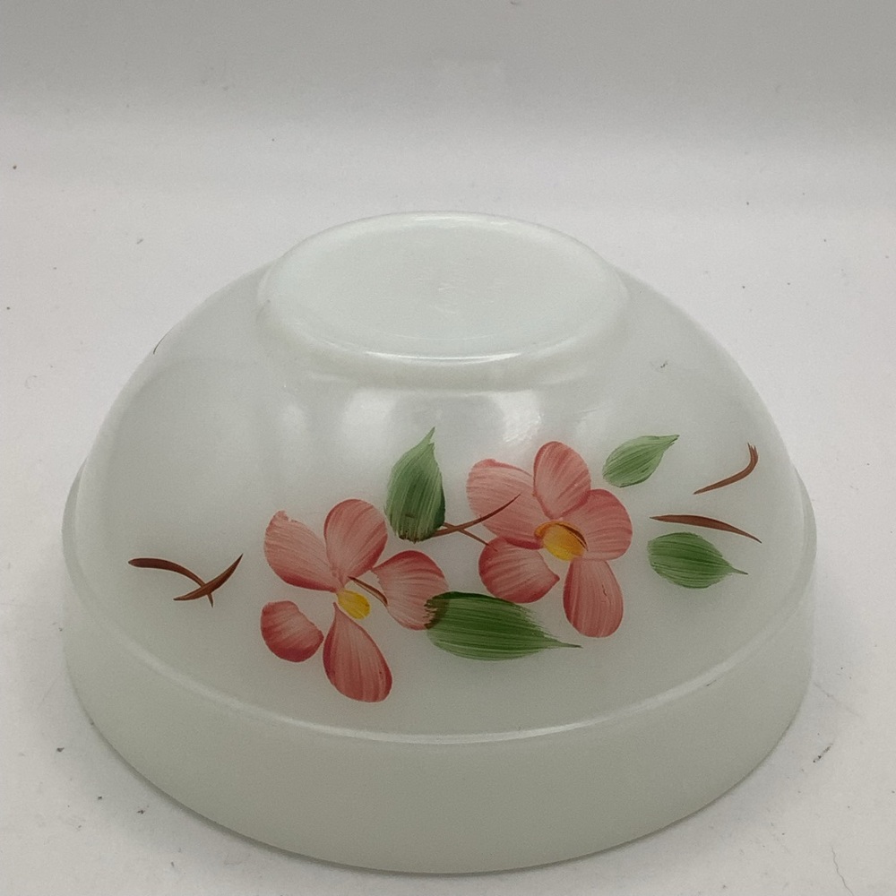 Vintage Fire King Peach Blossom Glass Bowl
